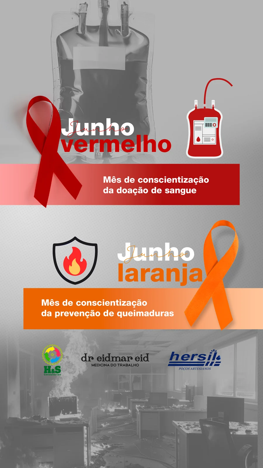 Junho Vermelho e Laranja — Campanha de conscientização